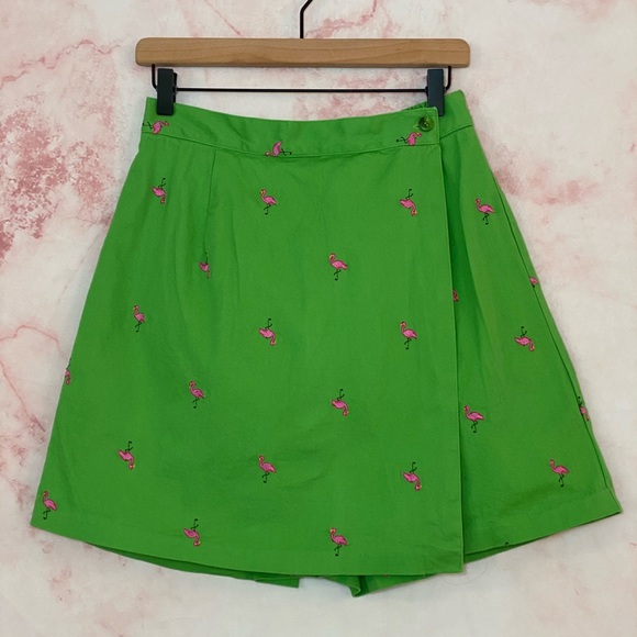 Briggs New York Pants - BRIGGS Flamingo Embroidered Skort - 12